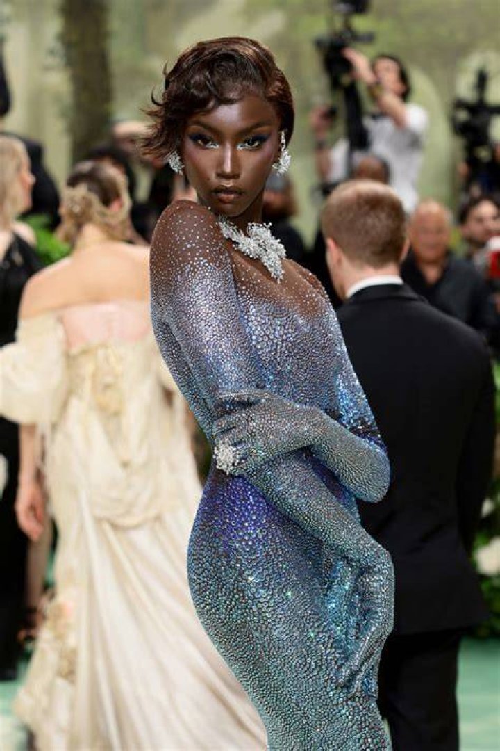Bella Hadid Rocks Crystal-Covered Nude Catsuit In BTS Swarovski Photos – Hollywood Life