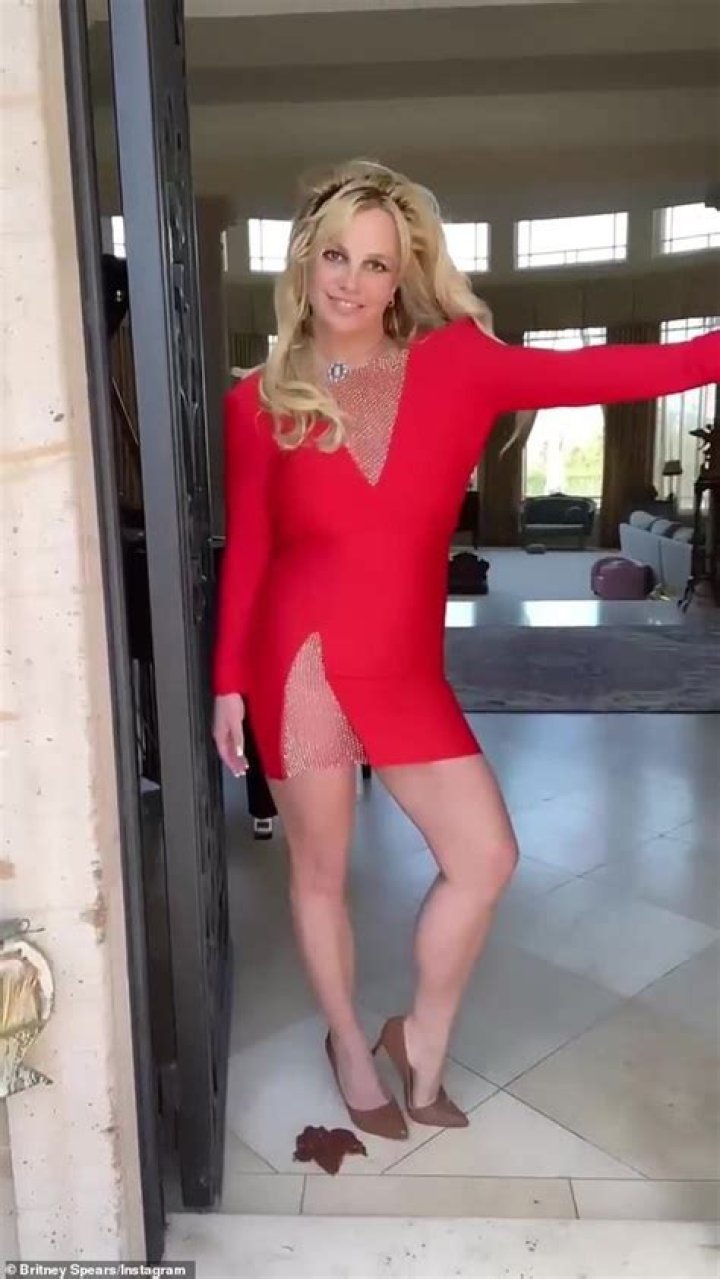 Britney Spears Rocks Gold Mini Dress After She’s Left ‘Mortified’ By Recent Singing Video