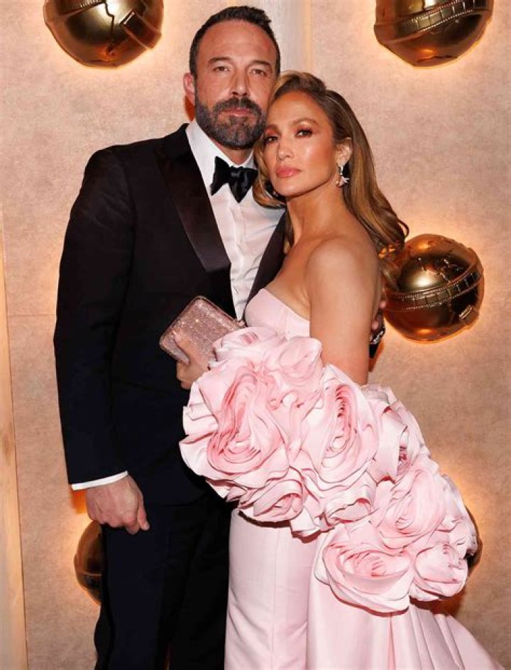 Jennifer Lopez Wears Plunging Gown & Celebrates Husband Ben Affleck With A ‘Jennifer & Ben’ Necklace: Photos