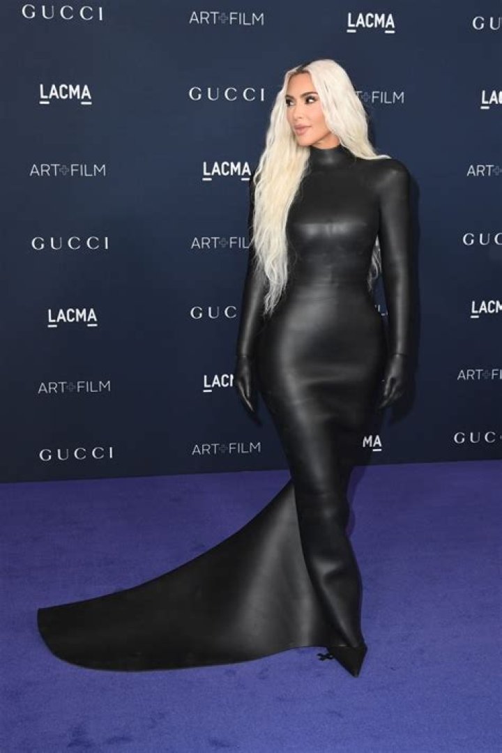 Kim Kardashian Flaunts Cleavage In Leather Dress For Made In America