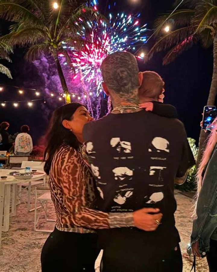 Kourtney Kardashian Snuggles Up To Travis Barker On His 46th Birthday Trip To Mexico – Watch