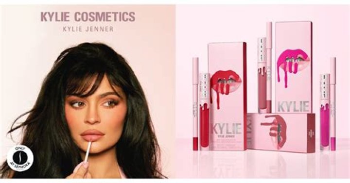 Kylie Jenner Rocks A Striped Swimsuit Just Like Selena Gomez For New Kylie Cosmetics Shoot